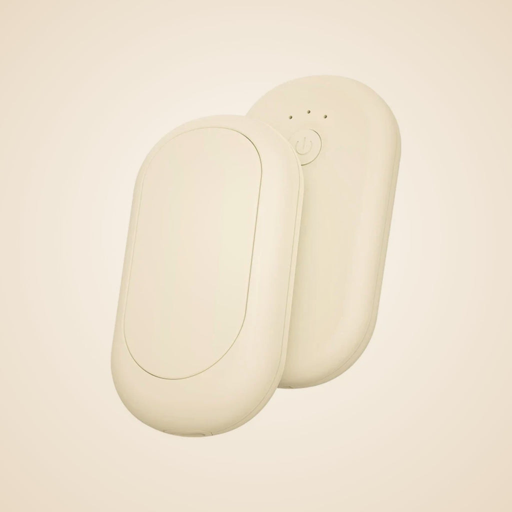 Chauffe-mains duo aimanté beige