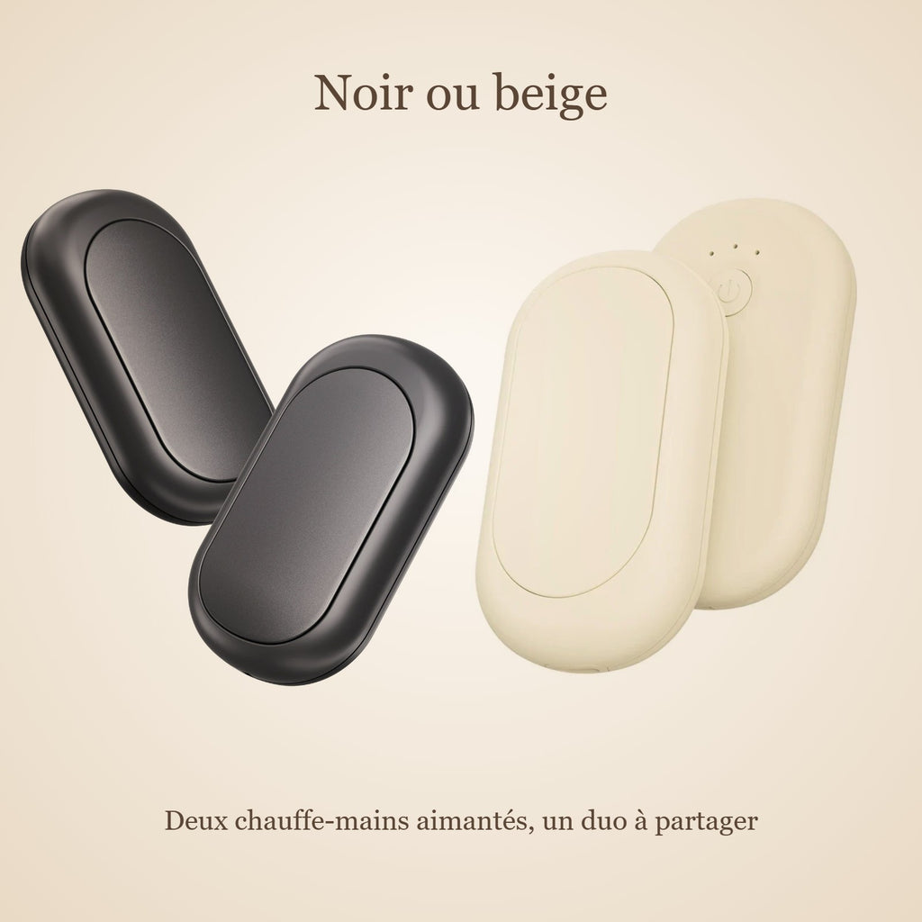 Chauffe-mains noir ou beige
